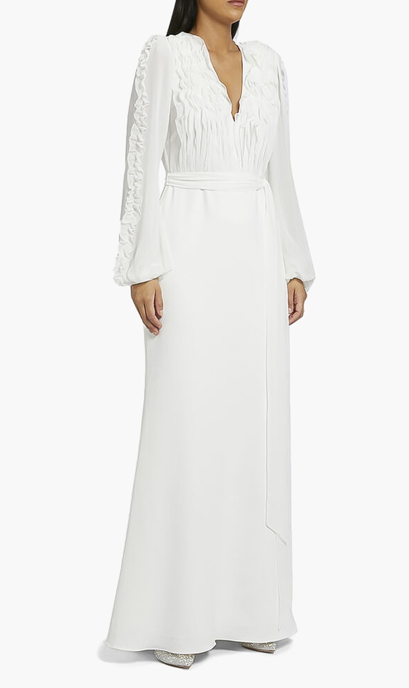 

Maxi Long Sleeve Dress, White