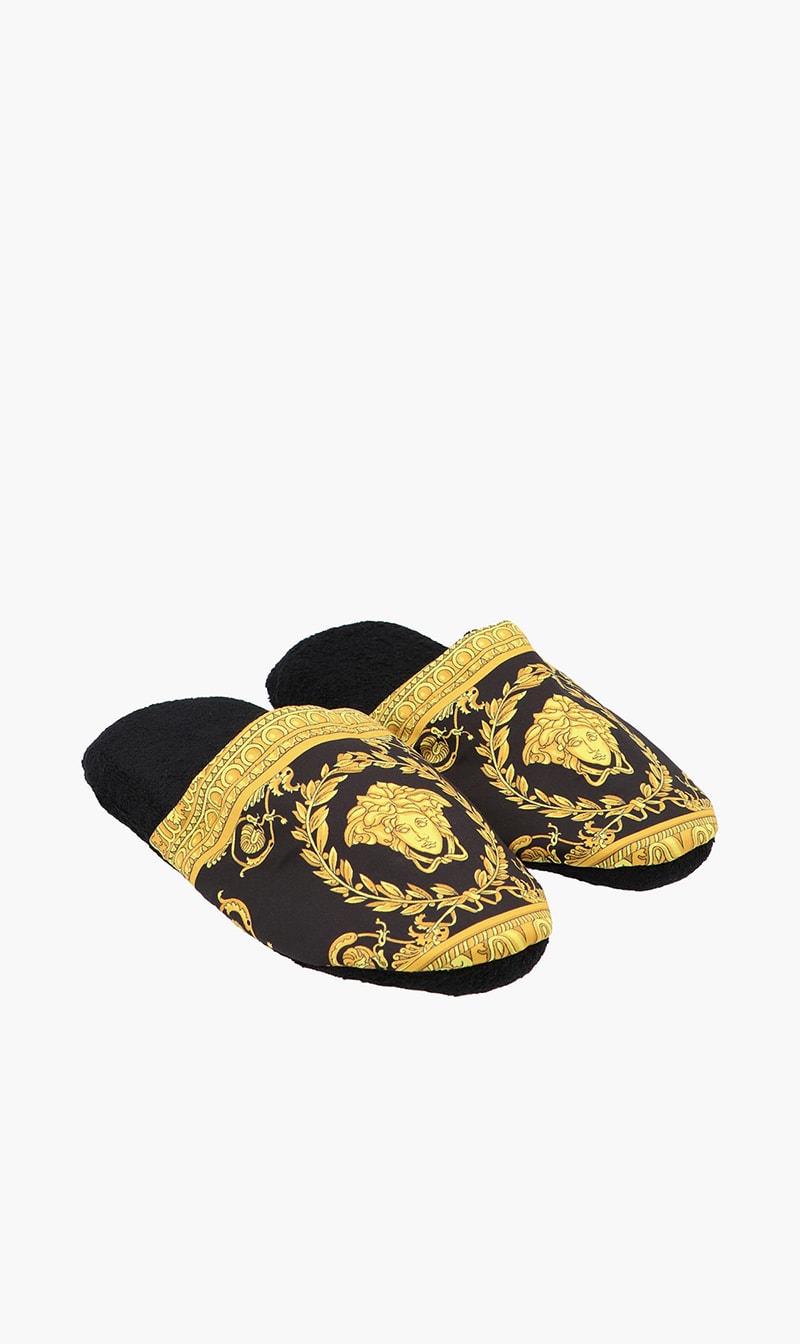 

Versace Black I Love Baroque Slippers Black | The Deal Outlet
