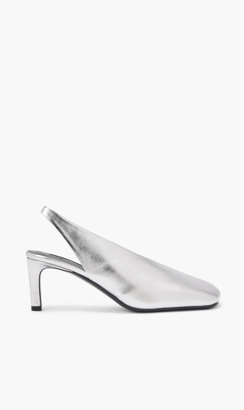 

Jil Sander Silver Scarpa Decollete Lame Calf Leather for Women | The Deal Outlet