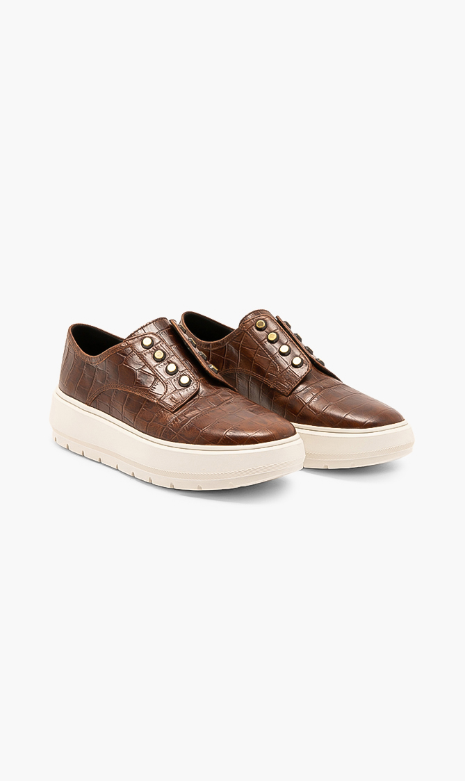 

GEOX Kaula C Crocodile Leather Slip-on Sneakers