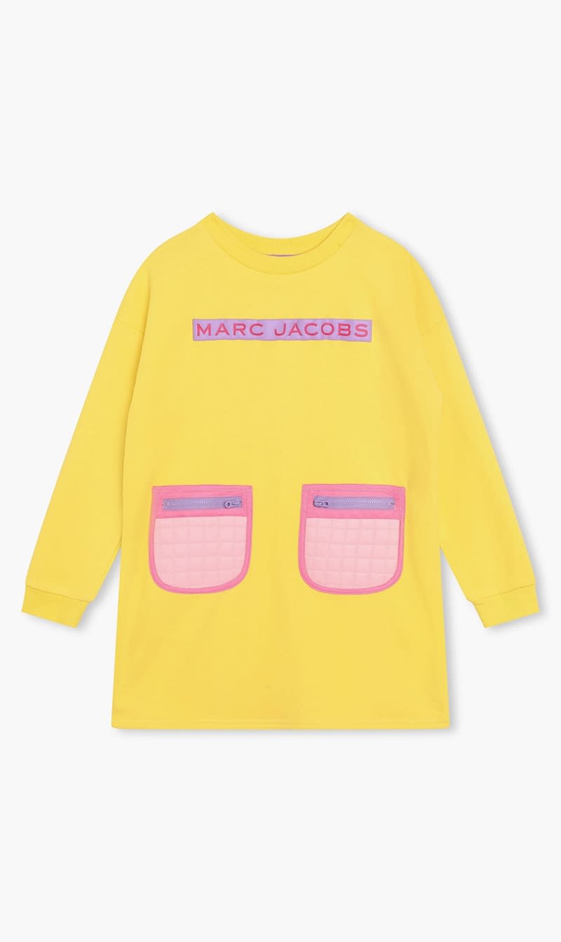 

Marc Jacobs Yellow Front Logo Dress for Girls | The Deal Outlet