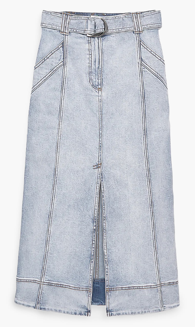 

Aje Blue Embrace Denim Midi Skirt for Women | The Deal Outlet
