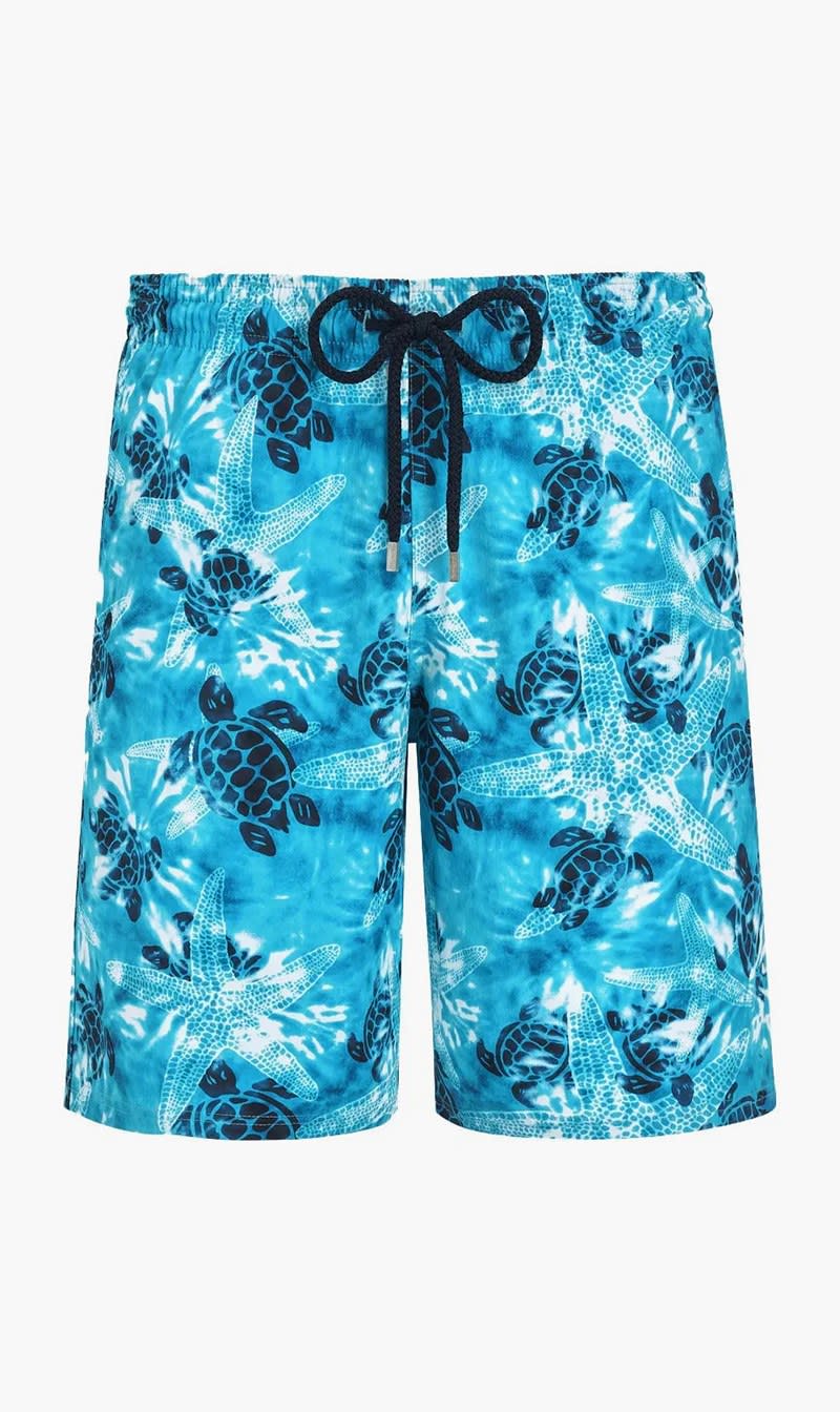 

Vilebrequin Blue Starlettes And Turtle Tie Dye Swim Shorts for Men | The Deal Outlet