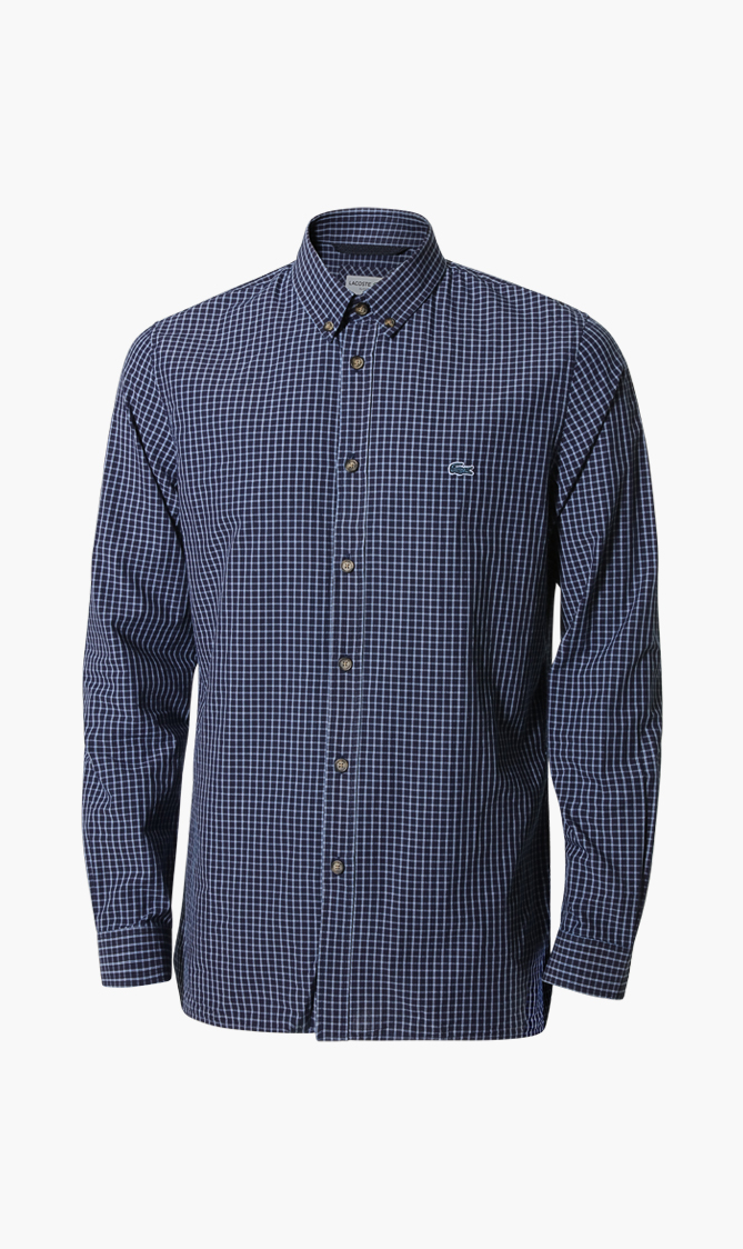 Lacoste Slim Fit Checked Long Sleeves Shirt