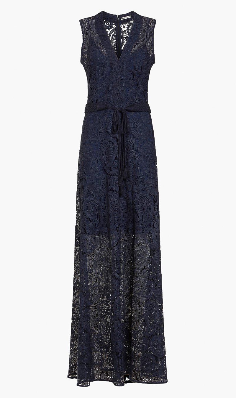 

Guess Blue Lace Maxi Dress for Women | The Deal Outlet