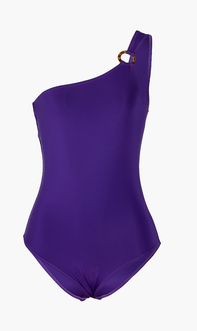 

Friza Asymmetrical One-piece Swimsuit, Purple