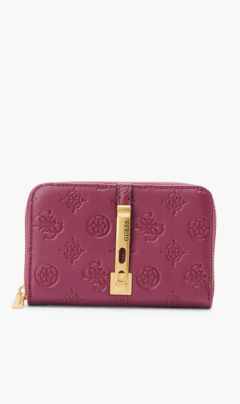 

Guess Purple James Logo Slg Medium Zip Arnd for Women | The Deal Outlet