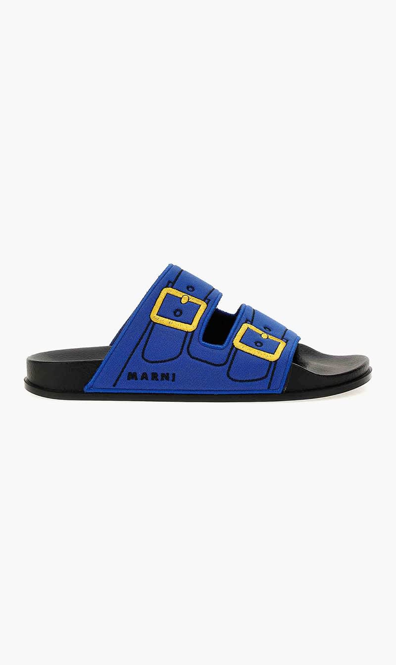 

Marni Blue Trompe Loeil Sandals for Men | The Deal Outlet