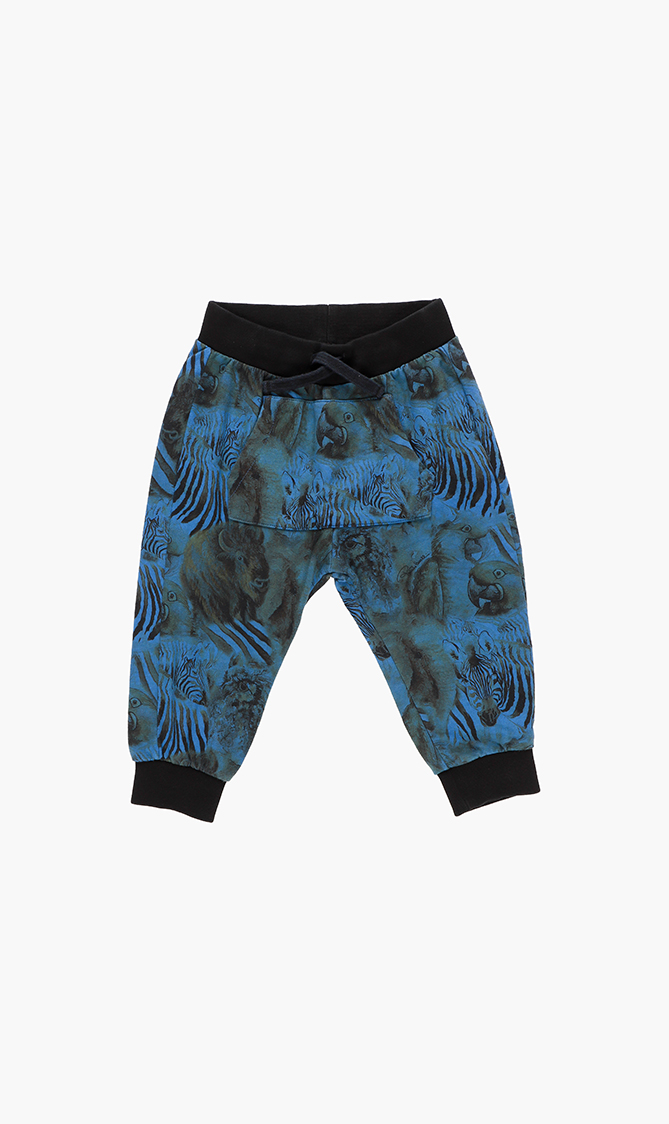 

Animal Printed Fleece Trackpants