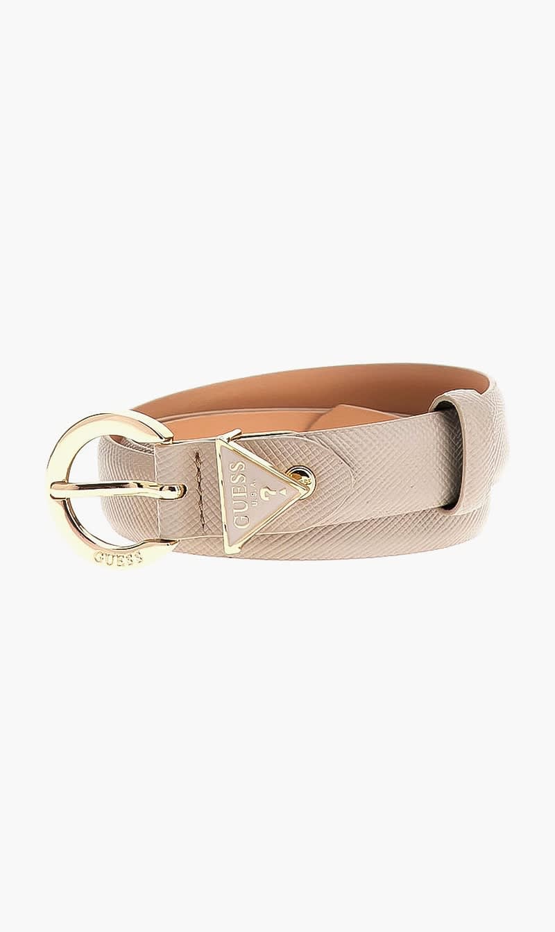 

Guess Brown Triangle Logo Belt for Women | The Deal Outlet