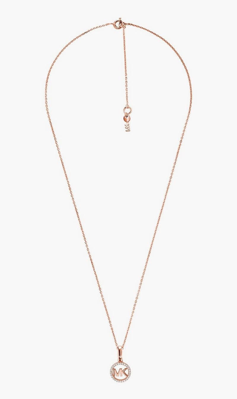 

Michael Kors Gold Custom Kors Rose Gold Necklace for Women | The Deal Outlet