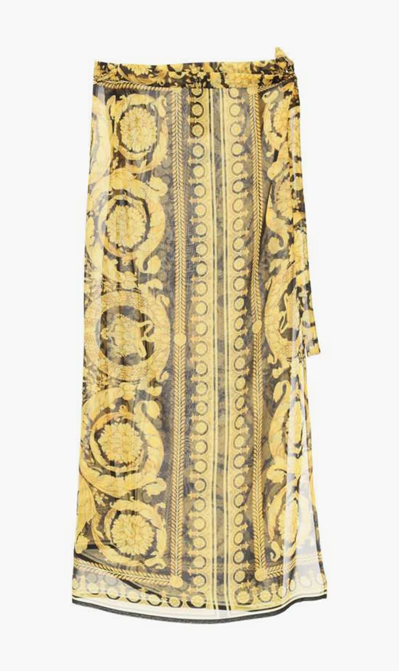 

Versace Black Baroque Pattern Beach Skirt for Women | The Deal Outlet