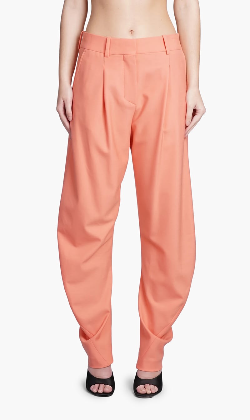 

Off-white Orange Wo Blend Twist Banana Pant Coral Red Cor for Women | The Deal Outlet
