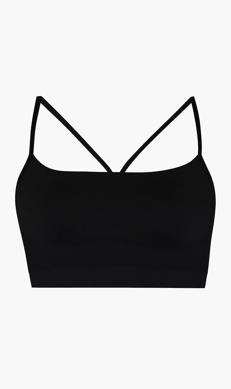 

Sweaty Betty Black Spirit Restored Yoga Bra for Women | The Deal Outlet