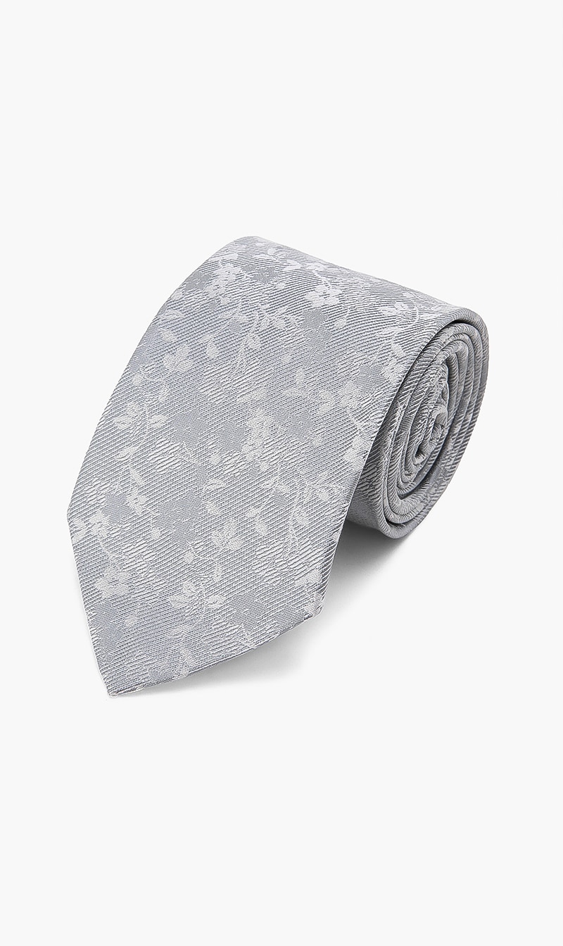 

Paul Smith Grey Floral Print Silk Tie for Men | The Deal Outlet