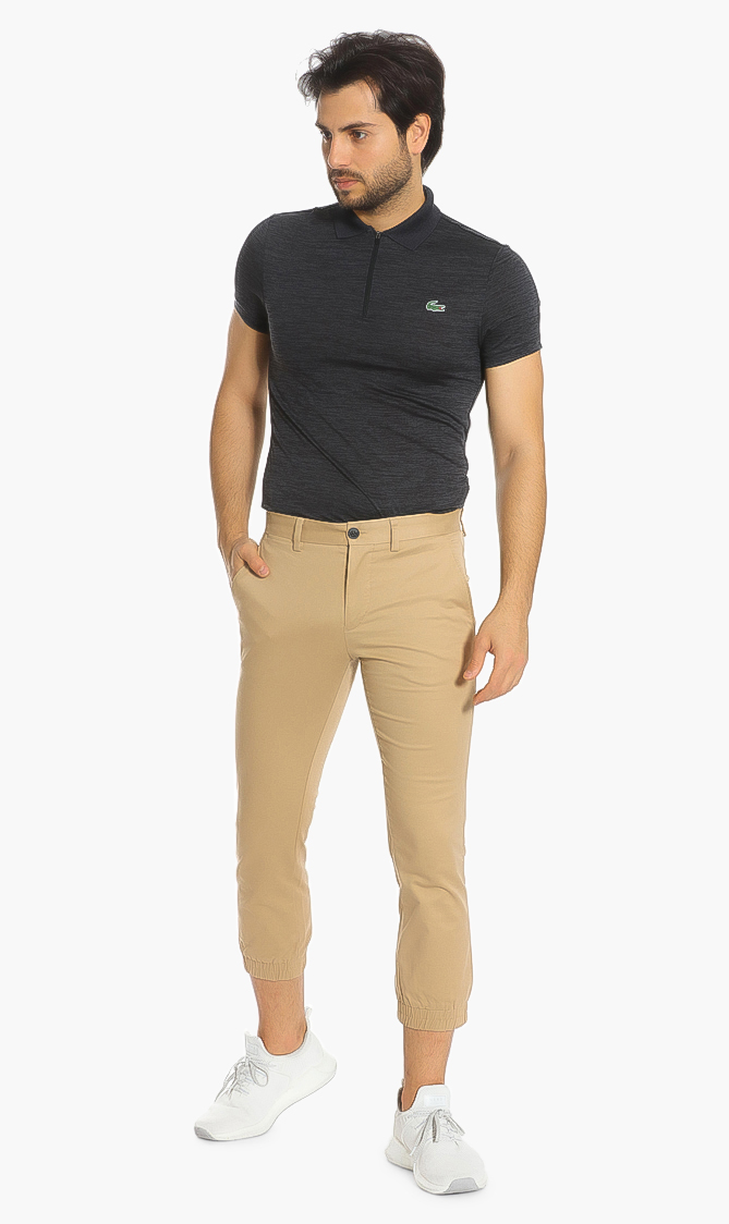 

Lacoste Beige Slim Fit Stretch Cotton Chino Pants for Men | The Deal Outlet
