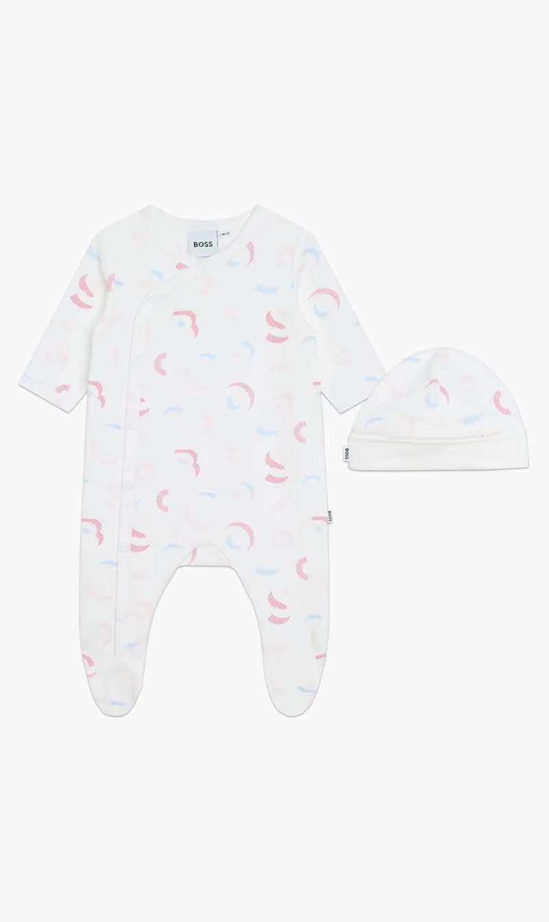 

Hugo Boss Pink Pyjamas + Pull On Hat Set for Girls | The Deal Outlet