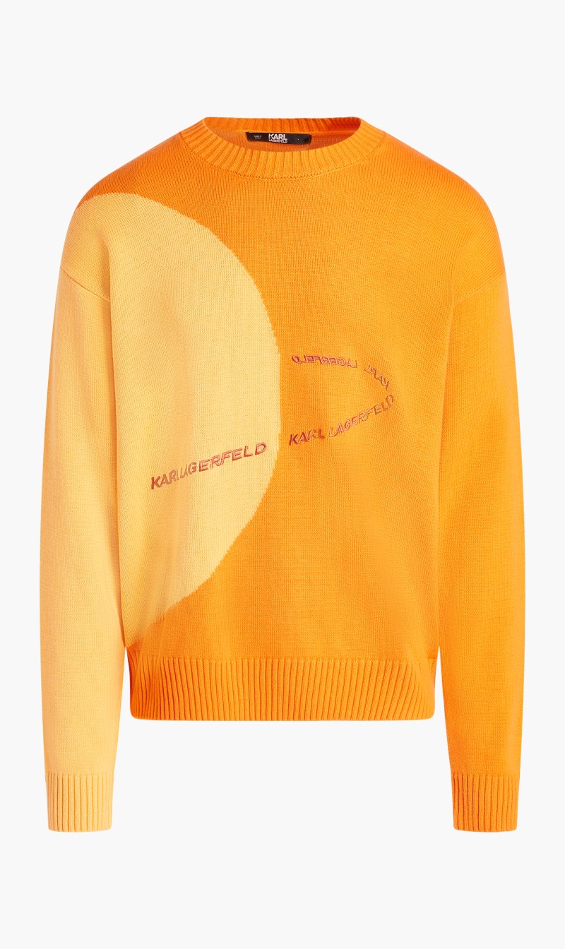 

Karl Lagerfeld Orange Mars Lightweight Crew Sweater for Men | The Deal Outlet