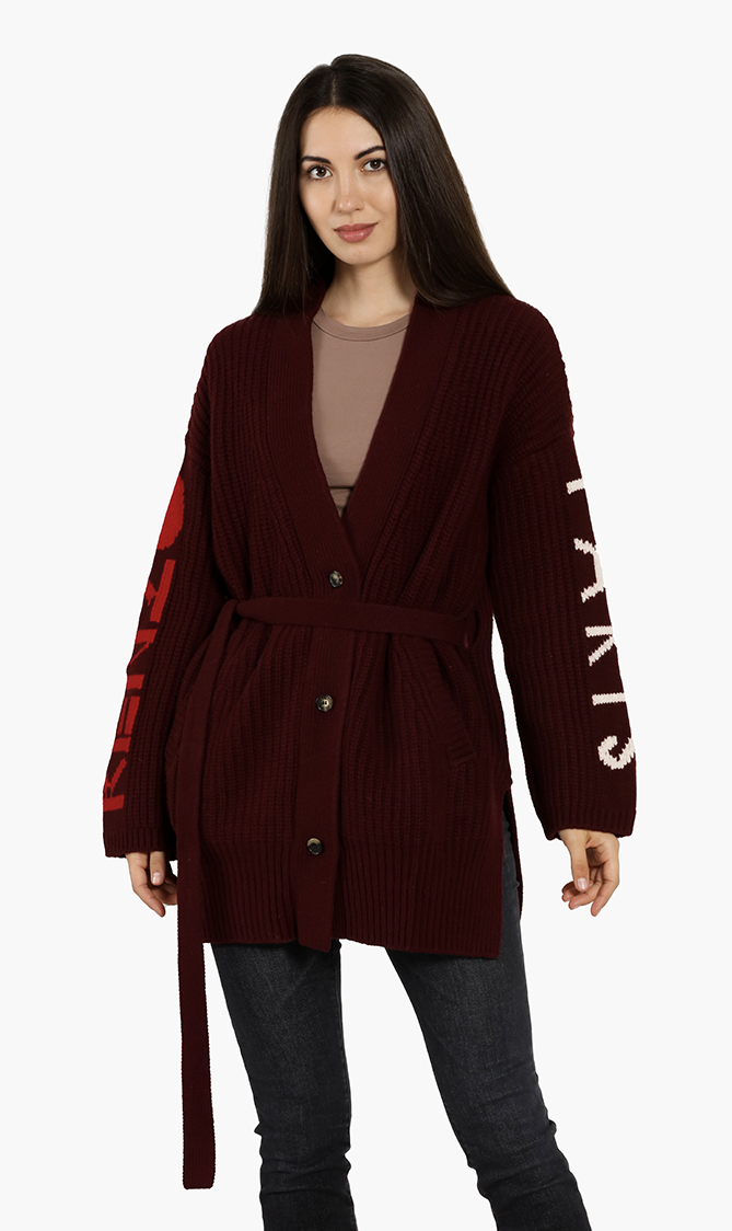 

Kenzo Belted Wool-blend Cardigan