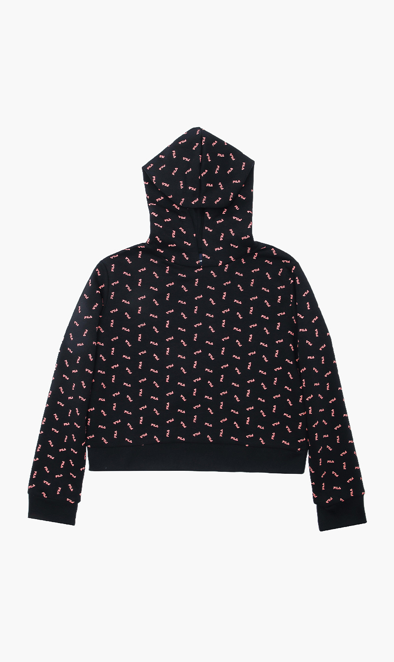

Print Monogram Hoodie, Black