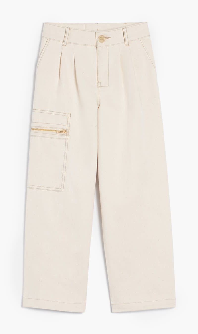 

Jacquemus Beige De-nîmes Denim Pants for Girls | The Deal Outlet
