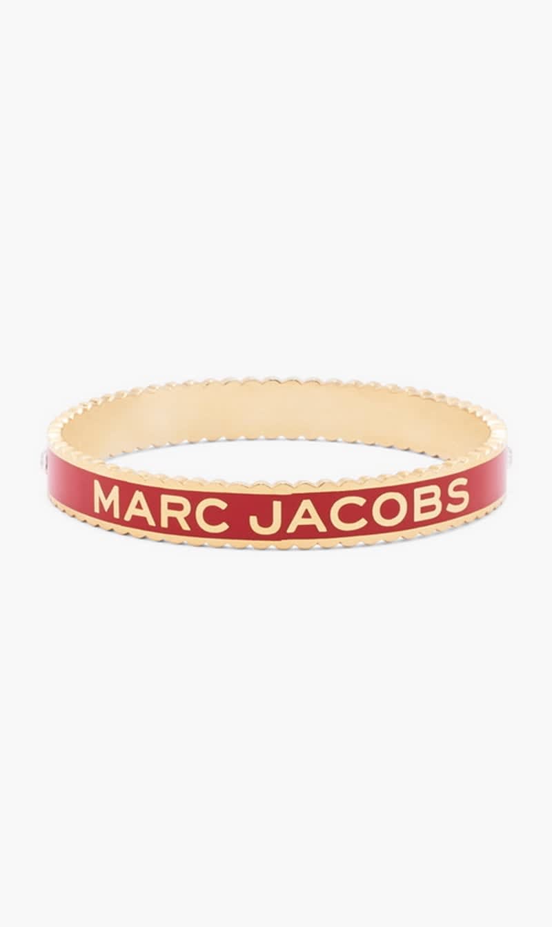 

Marc Jacobs Red The Medallion Scalloped Bangle Bracelet for Women | The Deal Outlet