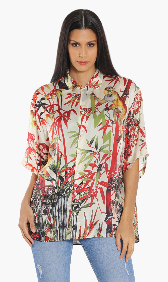 

Dsquared2 Jungle Monkey Silk Shirt