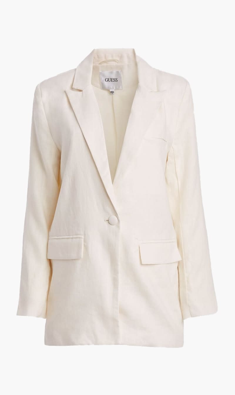 

Guess White Ls Brooke Blazer for Women | The Deal Outlet
