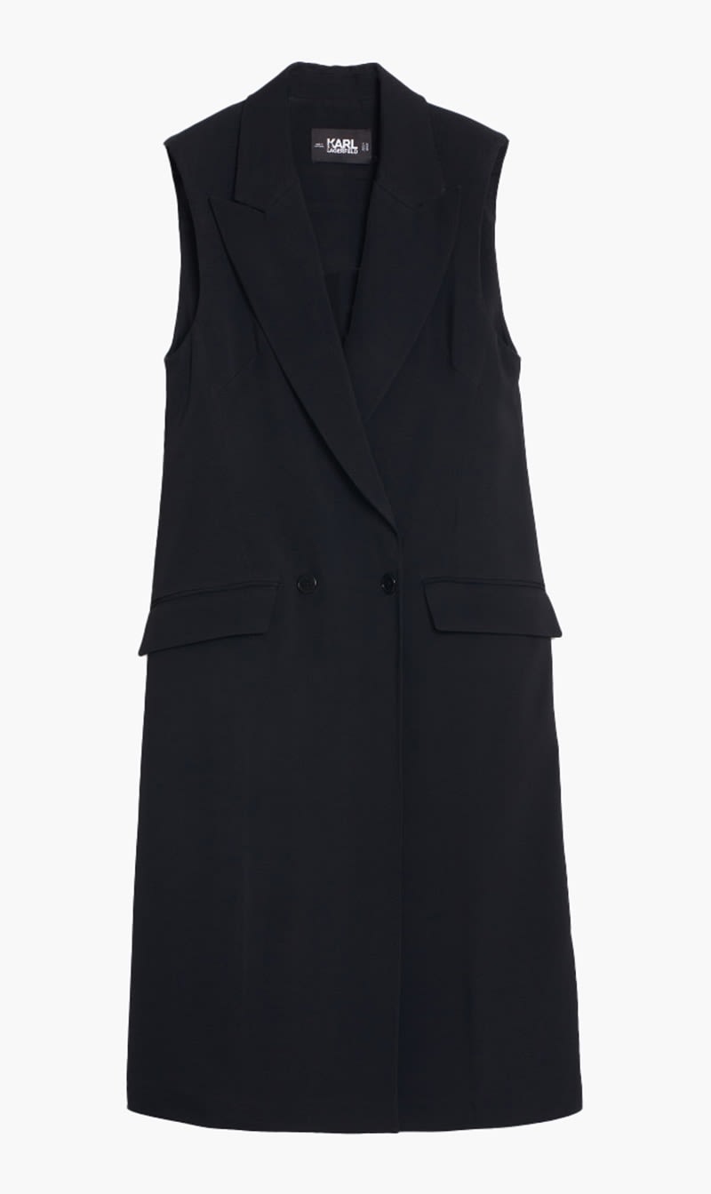 

Karl Lagerfeld Black Tailored Gilet for Women | The Deal Outlet