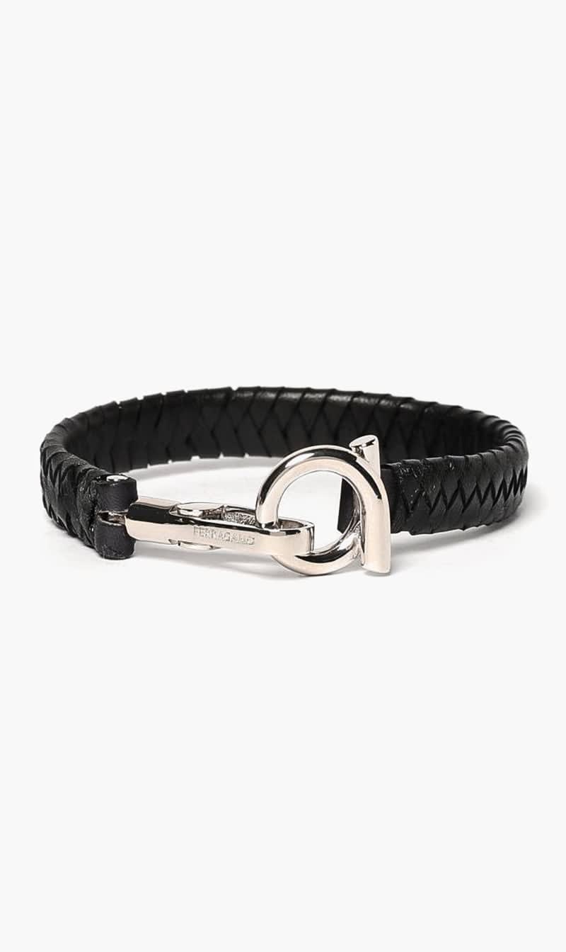Ferragamo Black Hook Bracelet for Men