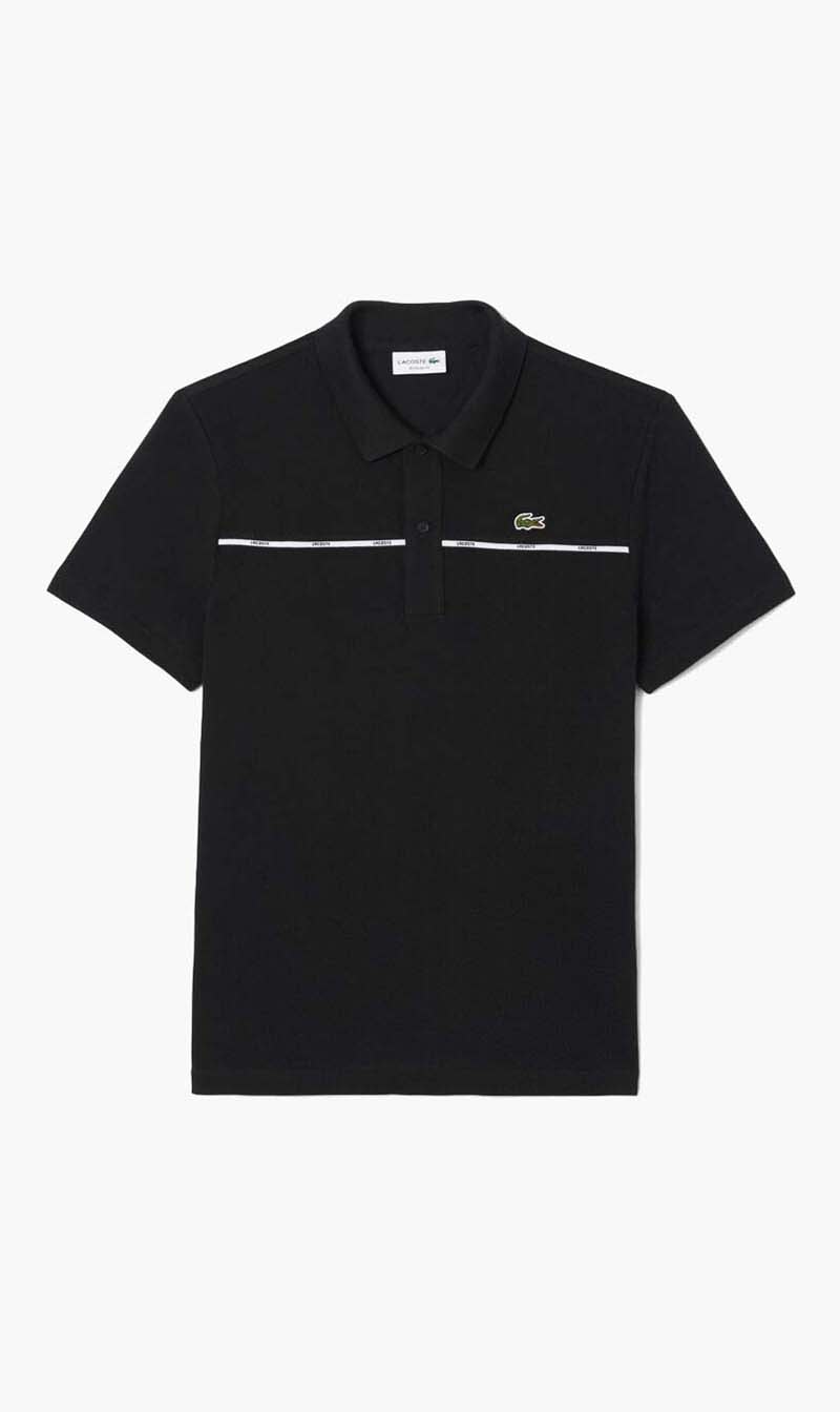 

Lacoste Black Regular Fit Logo Trim Polo Shirt for Men