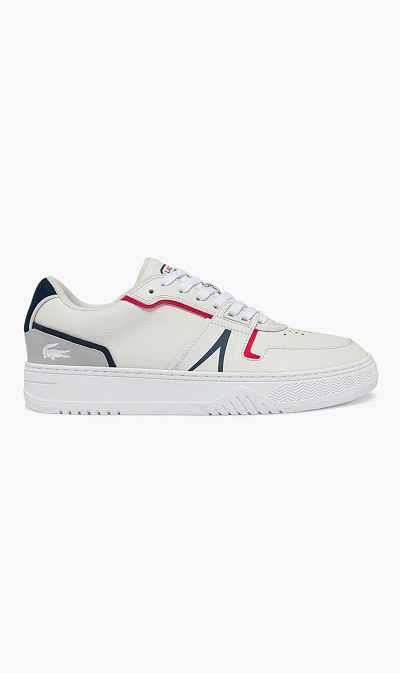 

Lacoste White L001 Leather Sneakers for Men | The Deal Outlet