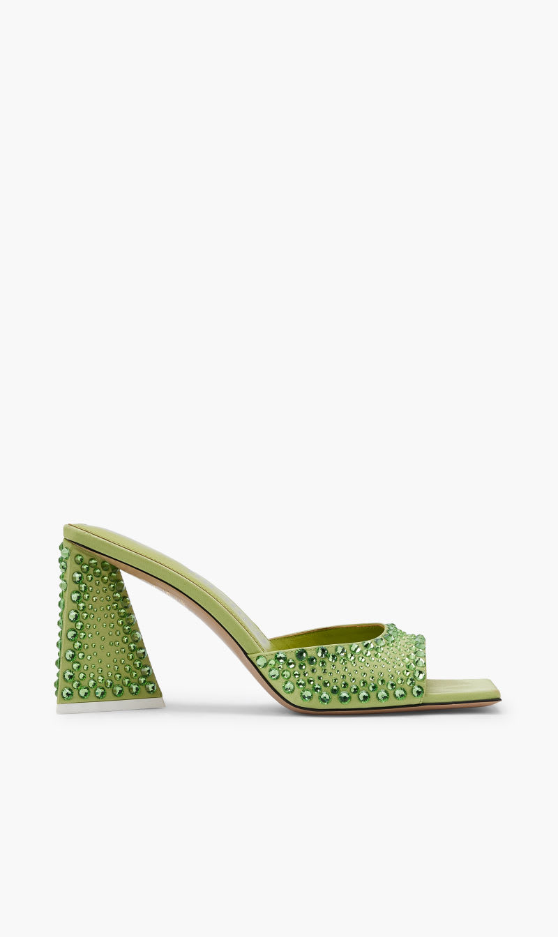 

Attico Green Mini Devon' Mule 85mm for Women | The Deal Outlet
