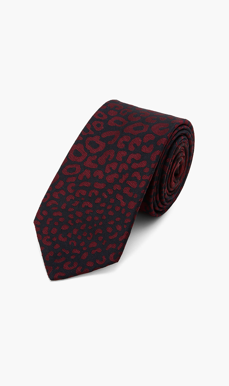 

Paul Smith Red Printed Narrow Silk Tie for Men | The Deal Outlet