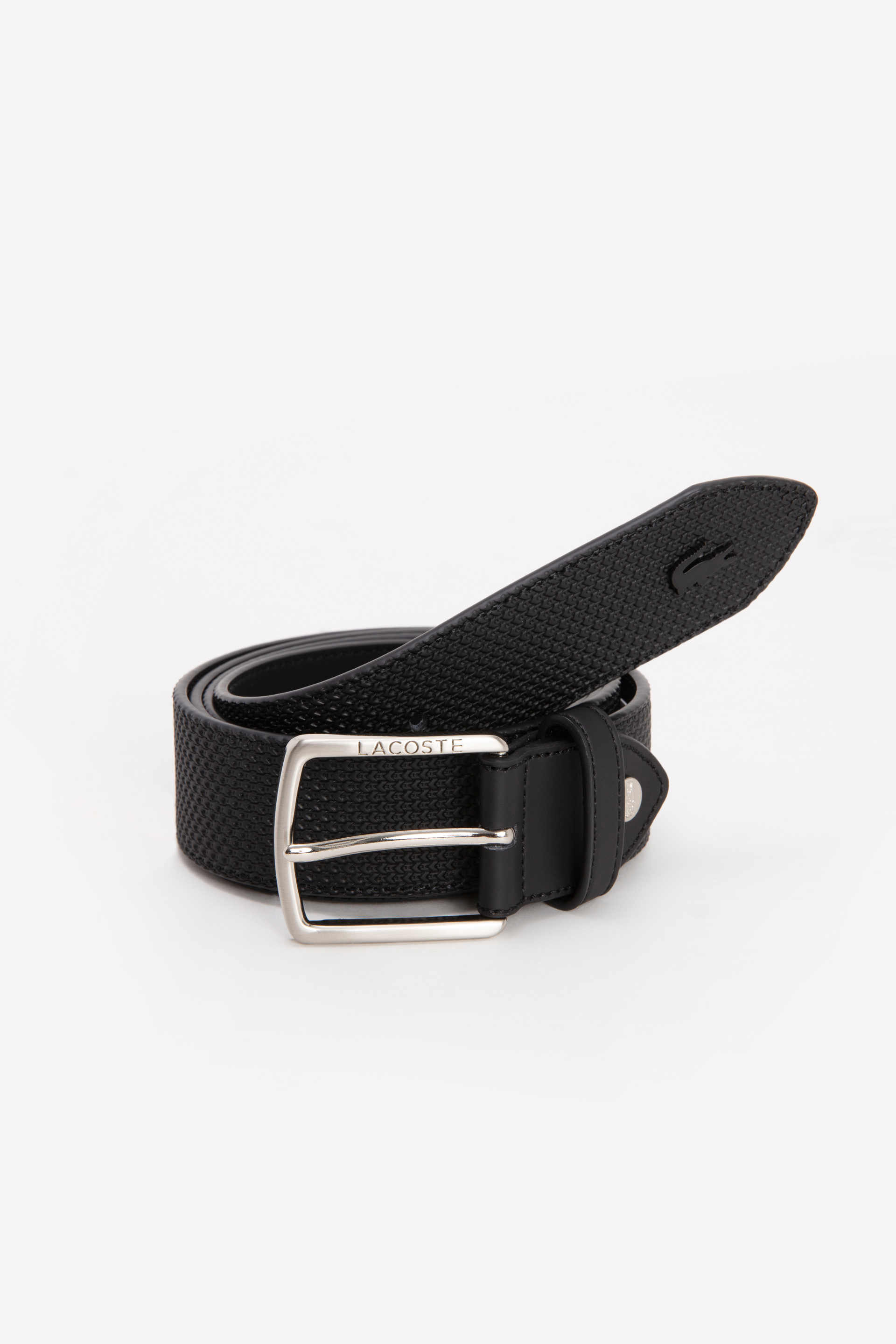 

Lacoste Chantaco Engraved Tongue Buckle Leather Belt