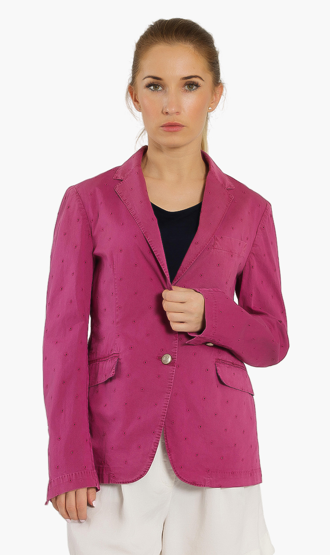 

Solid Notch Lapel Blazer, Pink