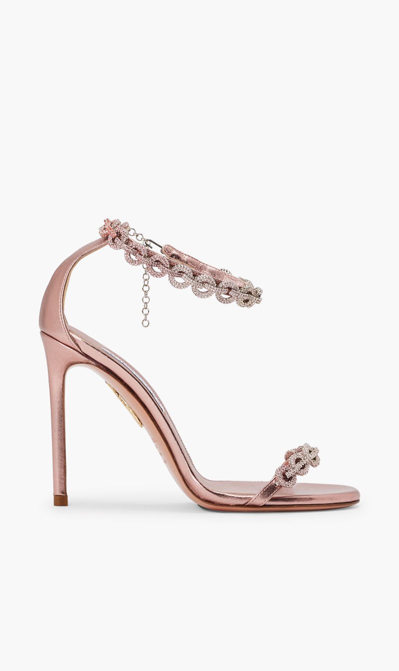 

Aquazzura Firenze Red Love Link Sandal 105 for Women | The Deal Outlet
