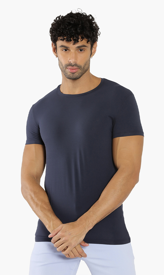 

Skin Crew Neck Inner T-shirt, Blue