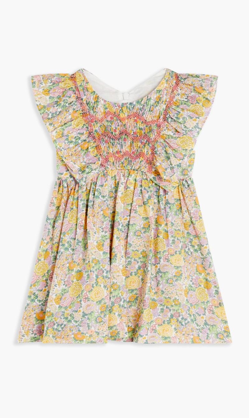 

Tartine Et Chocolat Yellow Floral Dress for Kids | The Deal Outlet