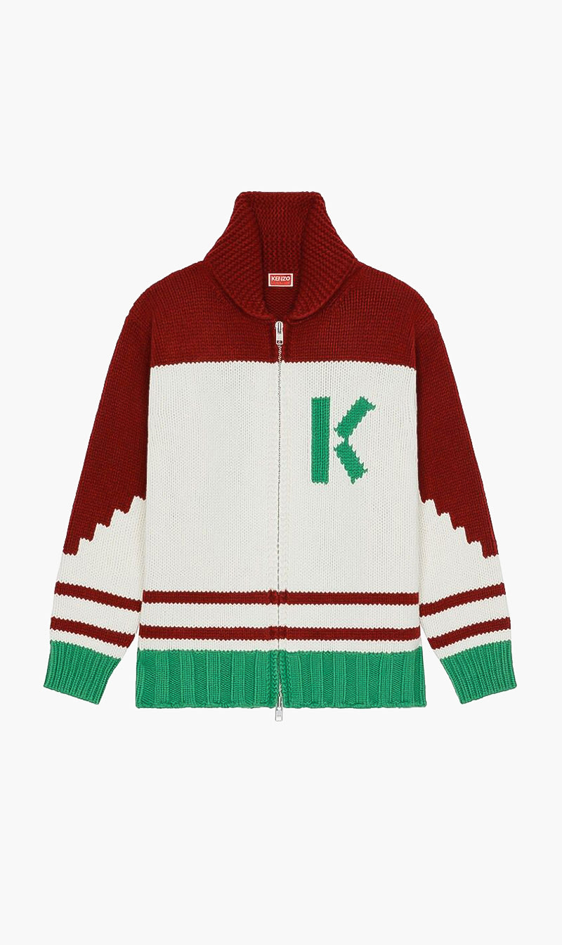 

Seasonal Graphic Cardigan Jacket, Red