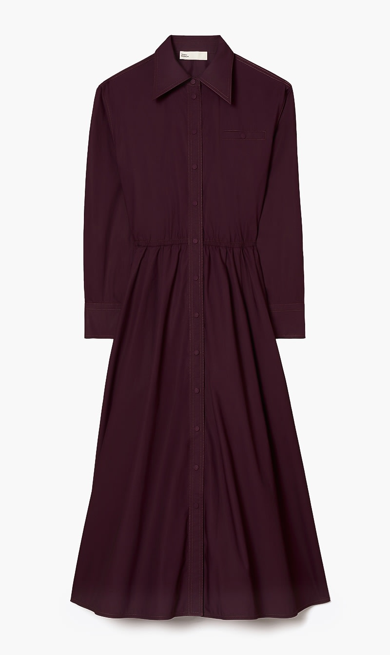 

Tory Burch Purple Eleanor Shirtdress for Women | The Deal Outlet