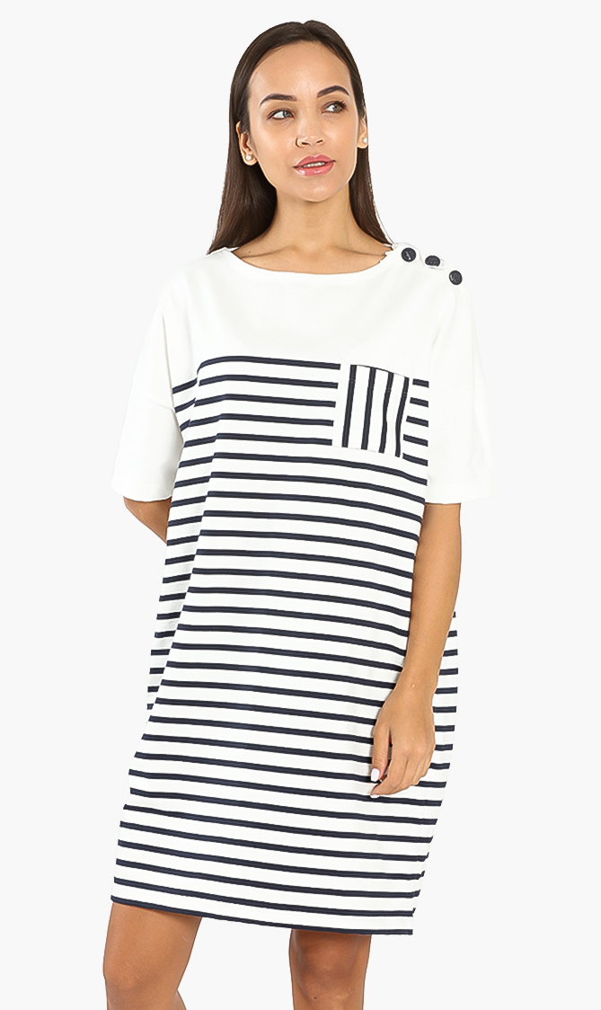

Petit Bateau Stripes Short Sleeves Dress