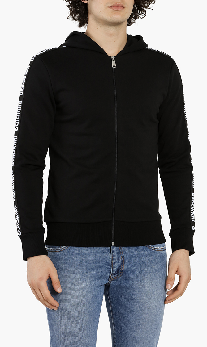 

Logo Tape Hooded Sweatshirt, Black