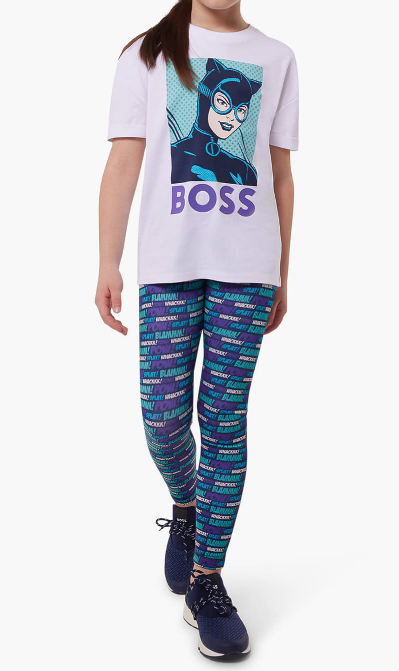 

Hugo Boss Blue Leggings Comics Allover for Girls | The Deal Outlet