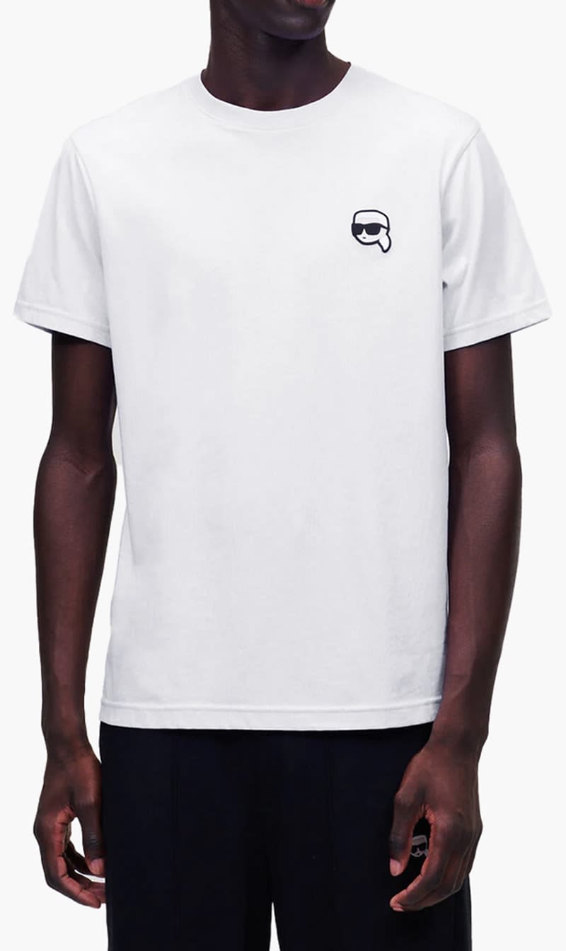 

Karl Lagerfeld White Ikonic Patch T-shirt for Men | The Deal Outlet