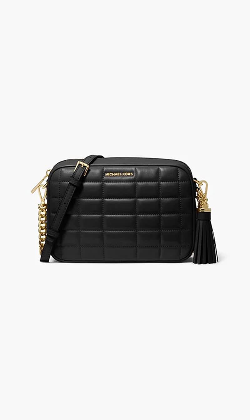 

Michael Kors Black Jet Set Medium Quilted Leather Crossbody Bag for Women | The Deal Outlet