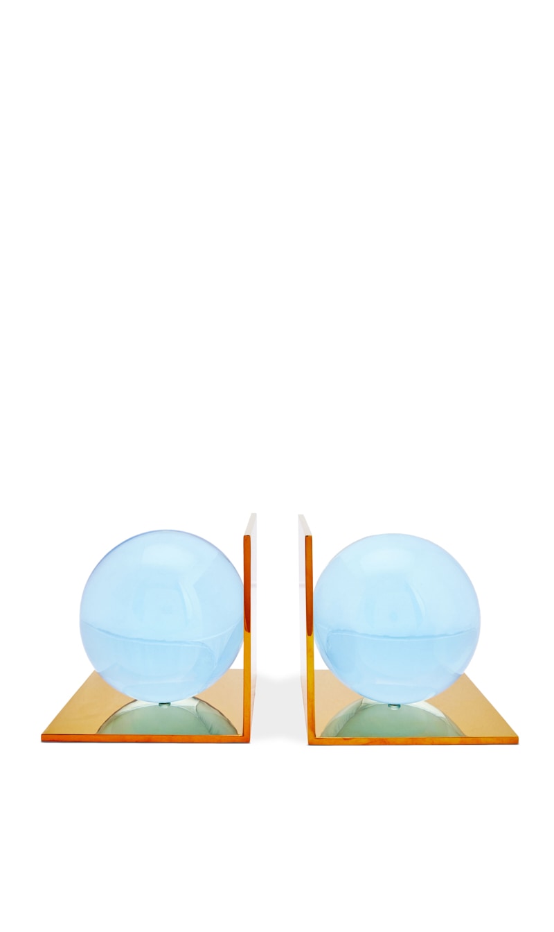 

Jonathan Adler Blue Globo Bookend Set | The Deal Outlet