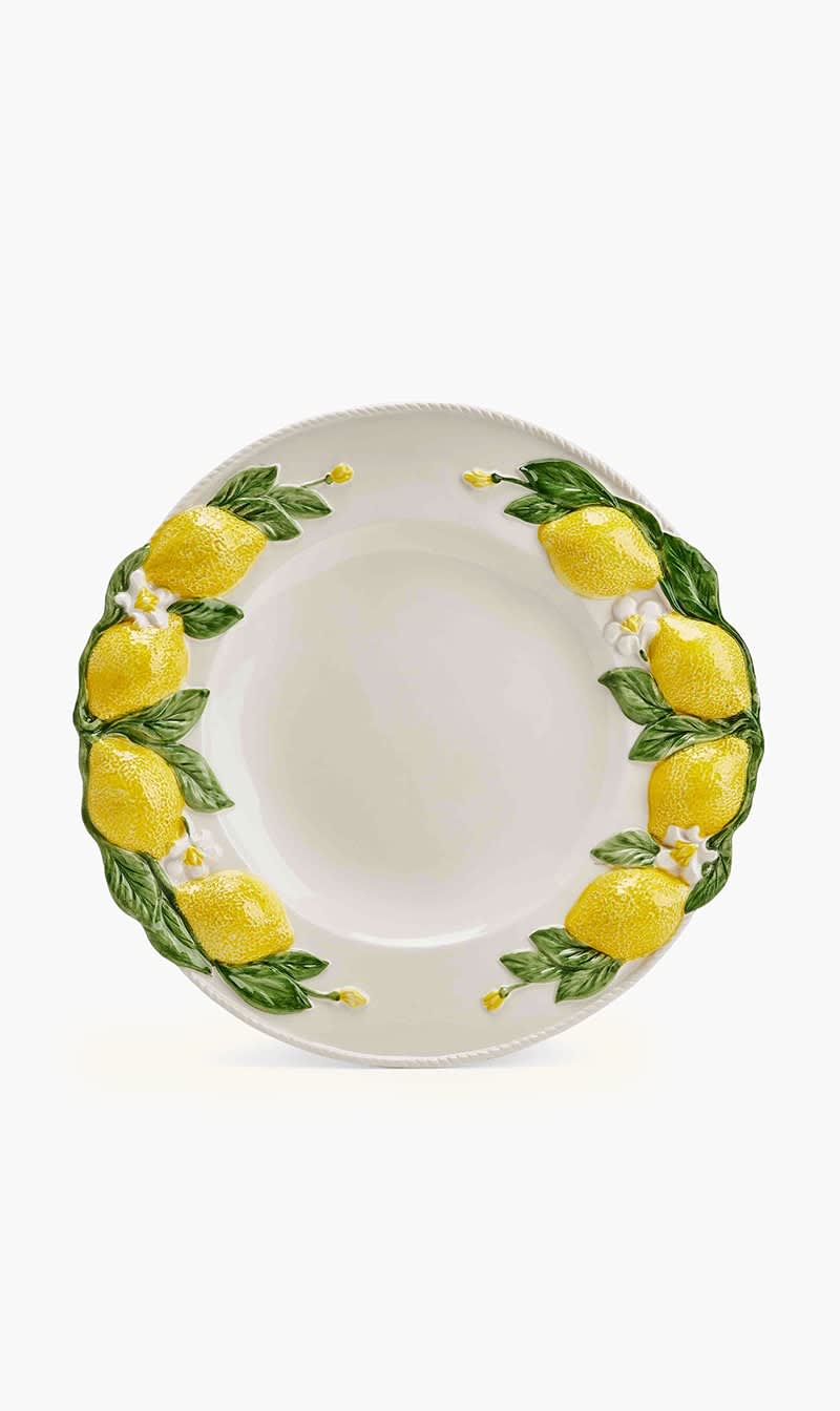 

Les Ottomans Others Lemon Charger Plate Round White 36cm | The Deal Outlet