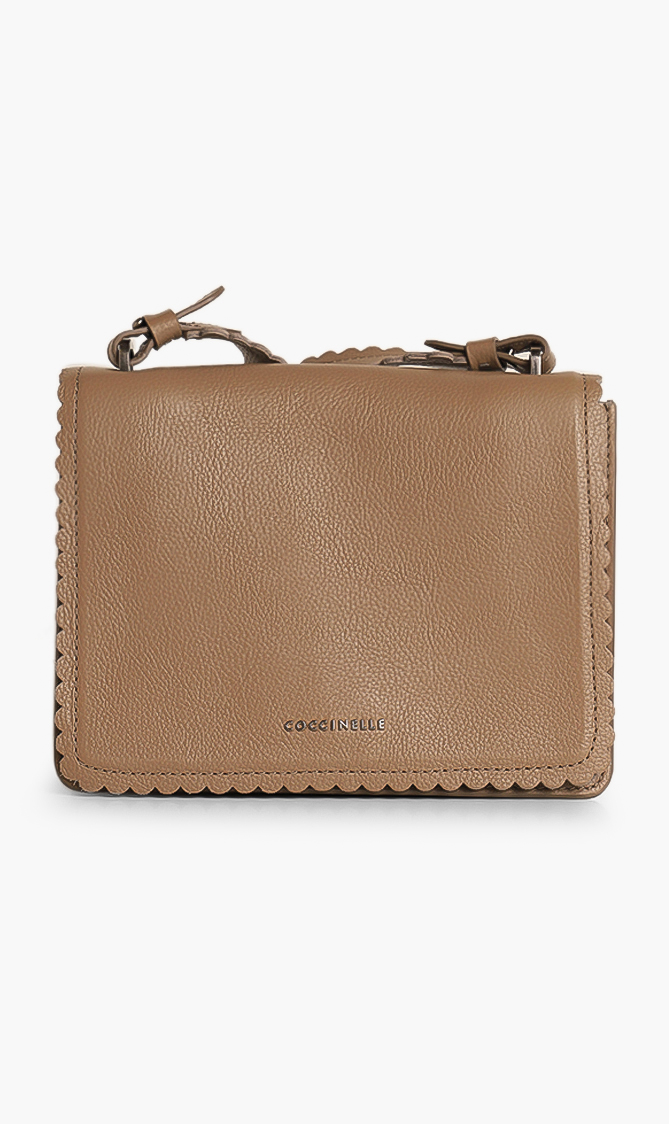 

COCCINELLE Flap Leather Crossbody Bag
