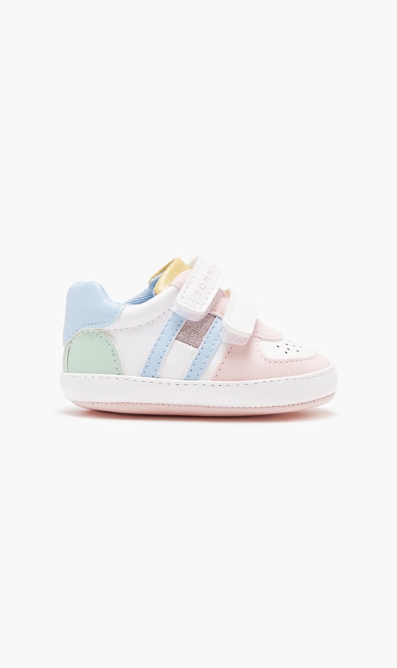 

Tommy Hilfiger Pink Flag Low Cut Velcro Sneaker Multicolor for Girls | The Deal Outlet